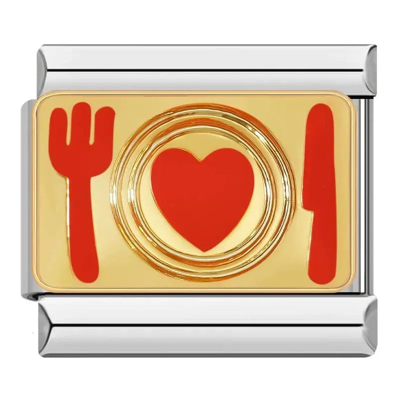 I like to eat, on gold - Charms Official