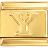 Letter Y in Gold, on Gold