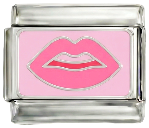 Pink Lips on Silver