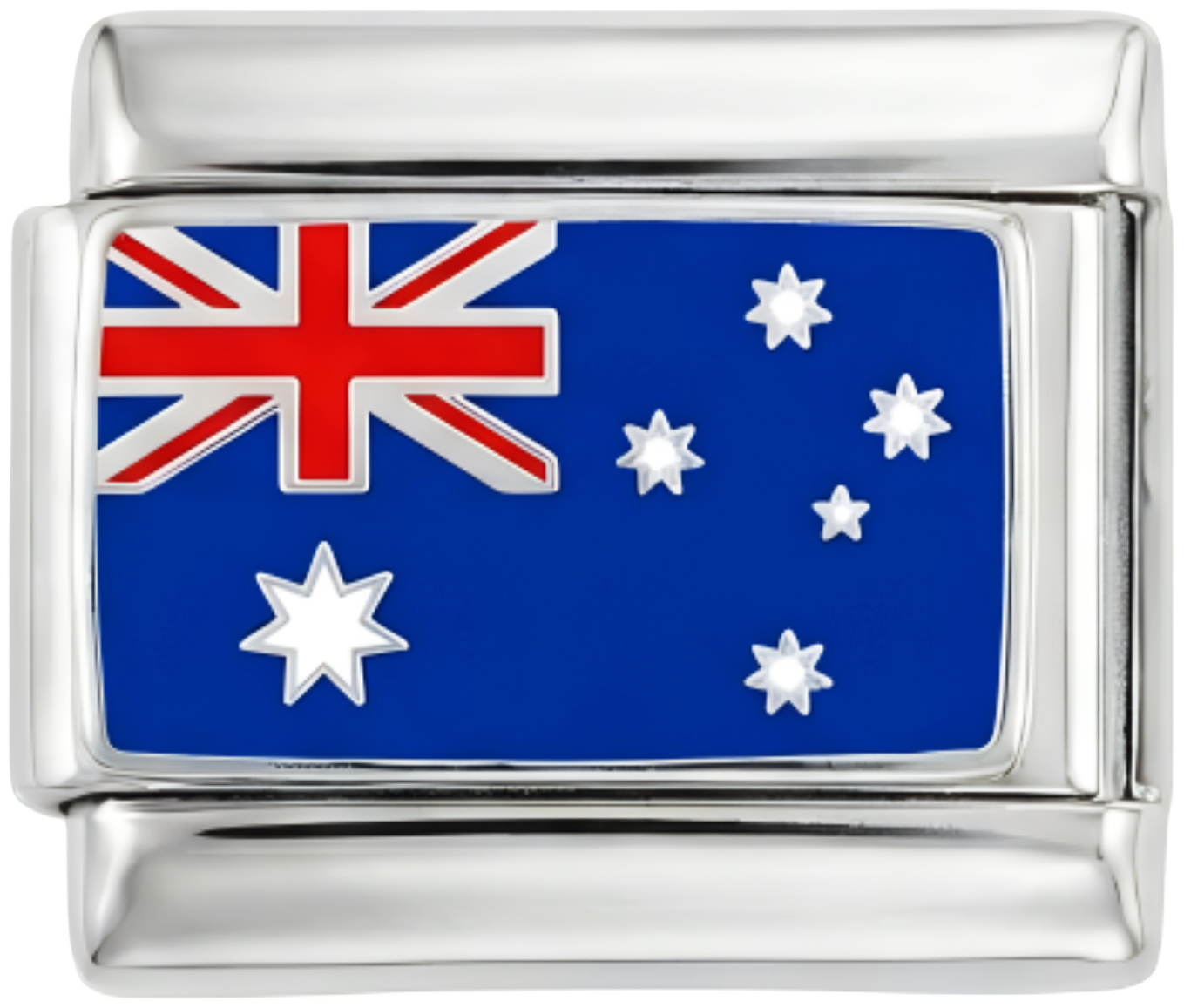 Australia Flag, on Silver - australia-on-silver.png