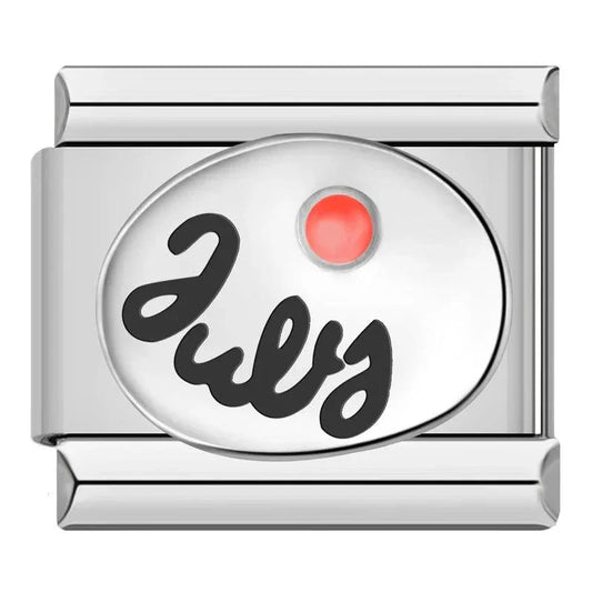 Birthstone July, on Silver - Charms Official