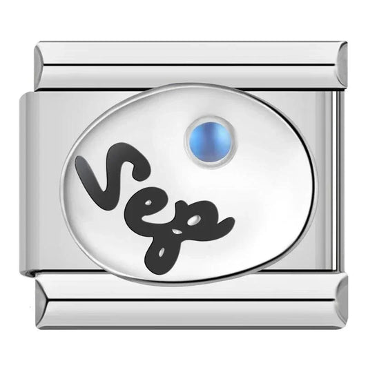 Birthstone September, on Silver - Charms Official