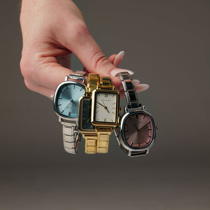 Capri Watch Silver – Pink Dial Edition