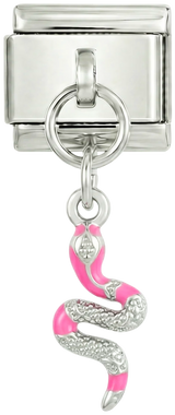 Pink Snake, on Silver - pink-snake-on-silver.png