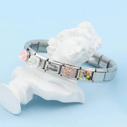 Purple Flower and its Pearl in 3D - Charms Official