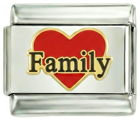 Red Heart, Family, on Silver - red-heart-family-on-silver.png