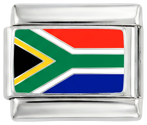 South Africa Flag, on Silver - south-africa-on-silver.png